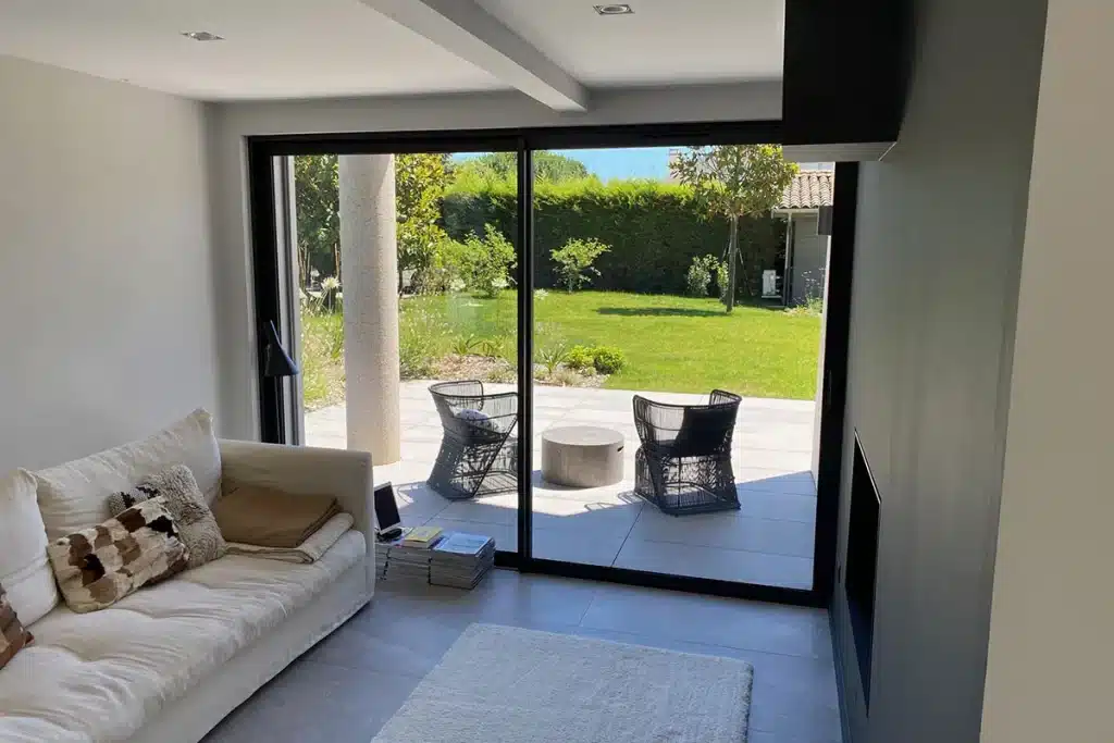 Coulissant aluminium Dommartin par l'Atelier de l'Alu