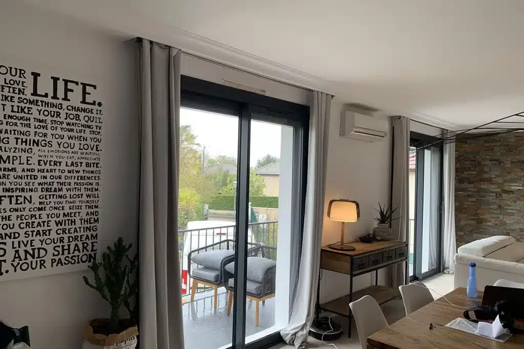 Coulissant aluminium Oullins par l'Atelier de l'Alu