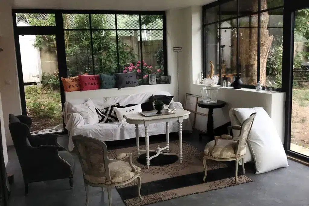 Fenêtre aluminium salon Chaponost par l'Atelier de l'Alu