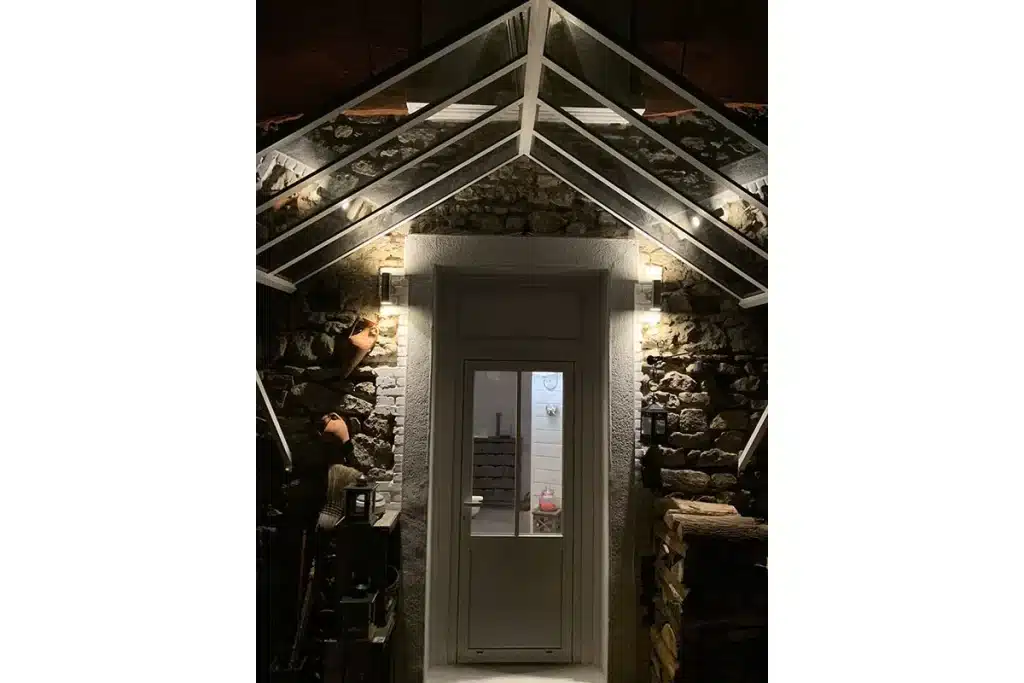 Porte entrée aluminium anthracite Dardilly par l'Atelier de l'Alu
