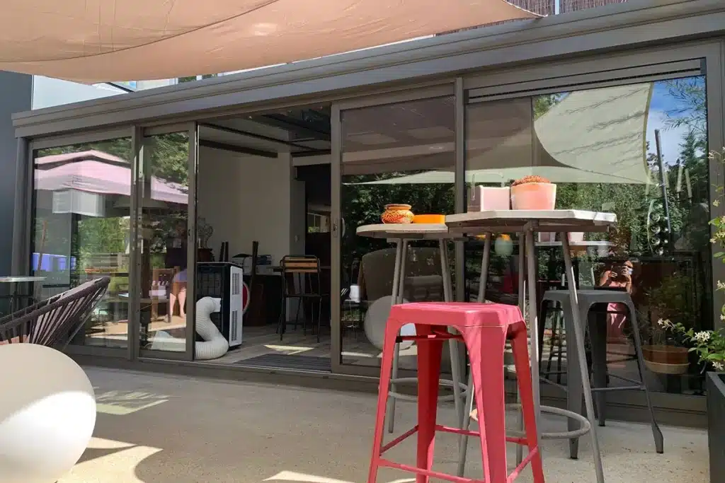 Véranda aluminium Champagne par l'Atelier de l'Alu