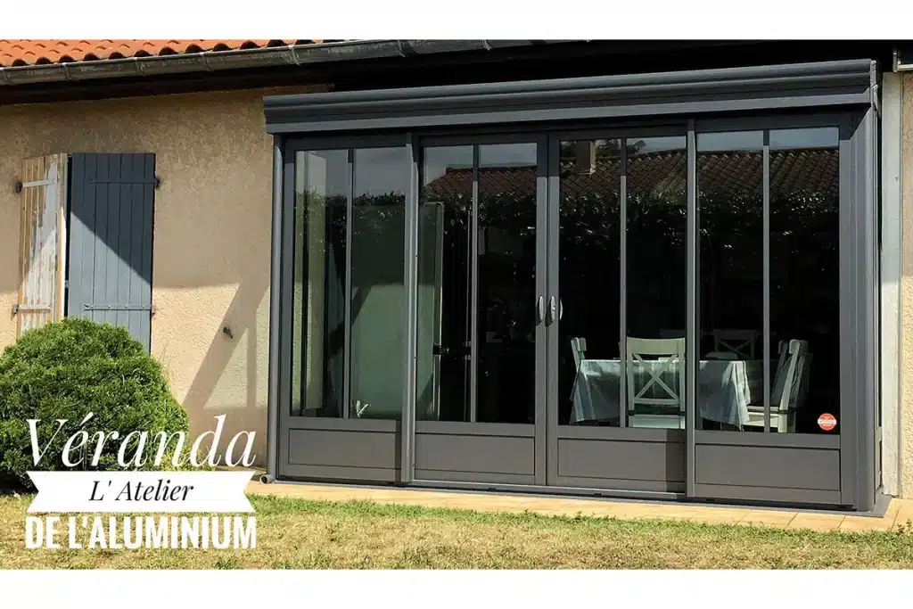 Véranda aluminium Chaponost par l'Atelier de l'Alu
