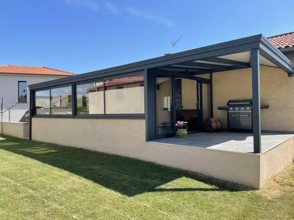 Véranda aluminium scaled par l'Atelier de l'Alu