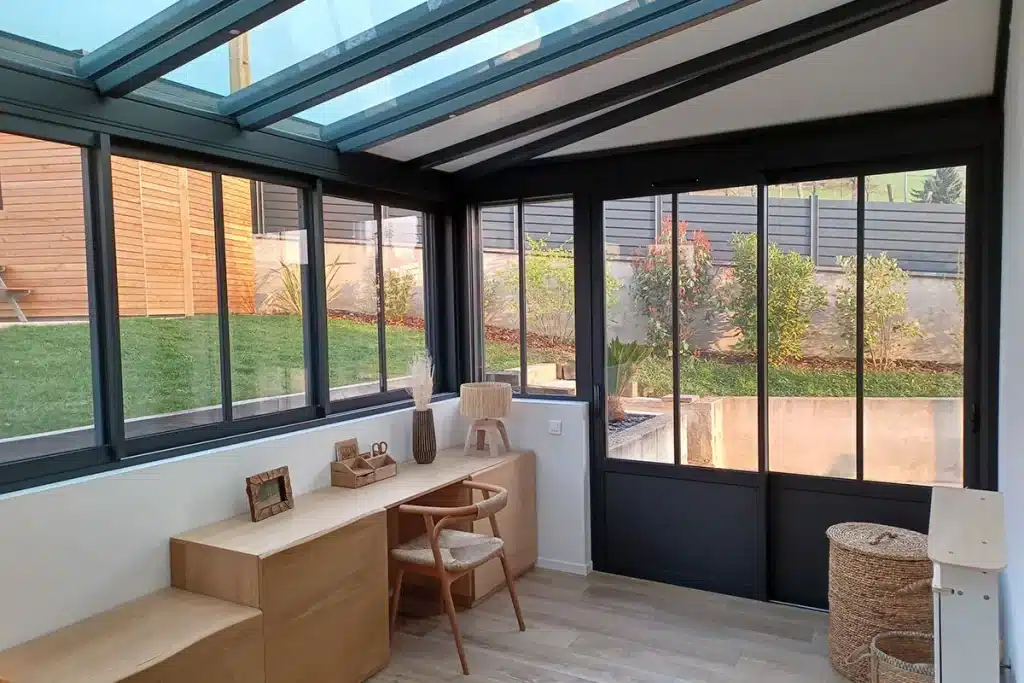 Véranda aluminium toiture par l'Atelier de l'Alu
