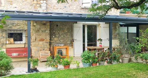 Pergola maison par l'Atelier de l'Alu
