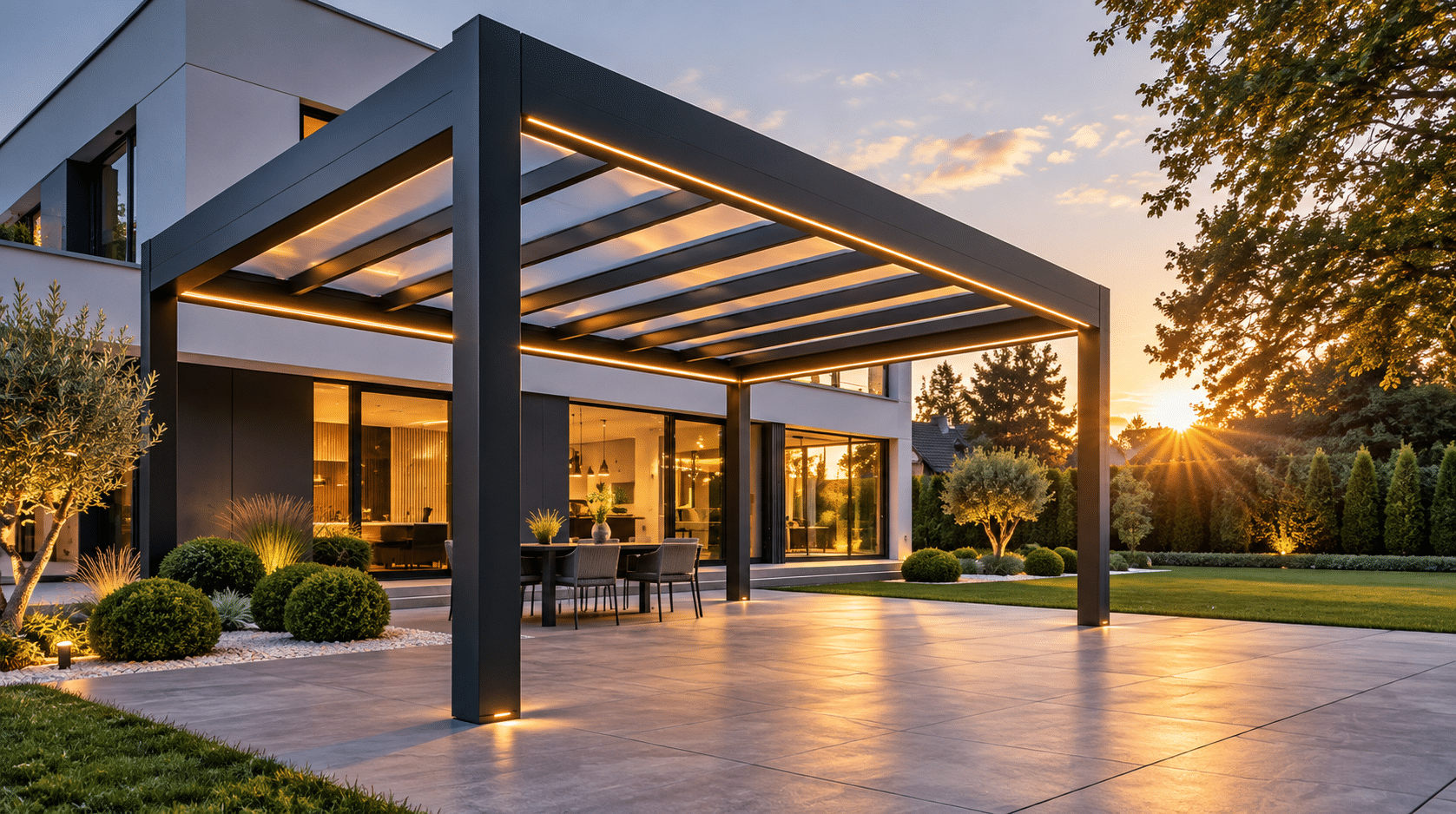 Carport aluminium à Saint-Cyr-au-Mont-d'Or